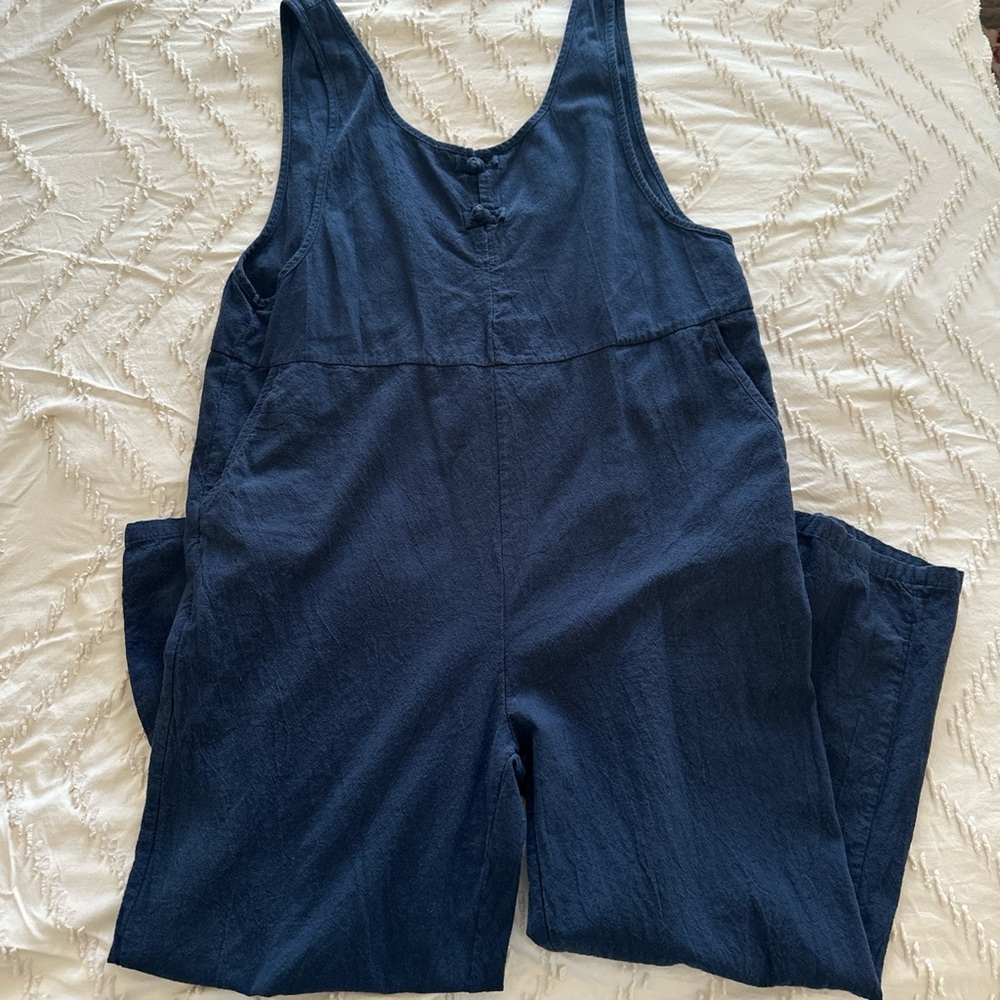 Navy Blue Sleeveless Jumpsuit
